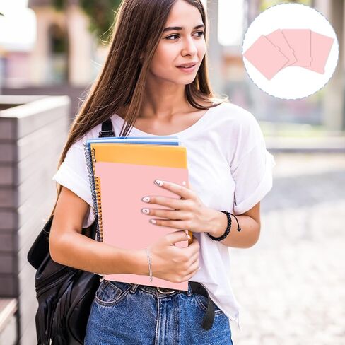 مجموعة مقسمات بلاستيكية مكونة من 3 حلقات، 8 فواصل مجلدة، فواصل جمالية مناسبة لأجهزة الكمبيوتر المحمولة والمجلدات (وردي) in Saudi Arabia