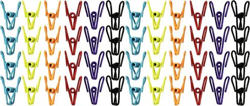 24 Pack Multi Purpose Vinyl Colorful 2-1/4" Bag Clips, All Purpose Wire Clips Assorted Primary Colors by Black Duck Brand(24) in Saudi Arabia