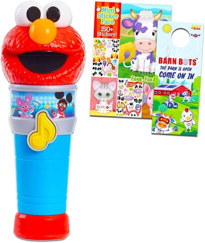 Sesame Street Sing Along Elmo - تتضمن حزمة Sesame Street Sing Along Elmo ميكروفون Elmo وإنشاء كتاب ملصقات للوجه والمزيد | ألعاب شارع سمسم in Kuwait