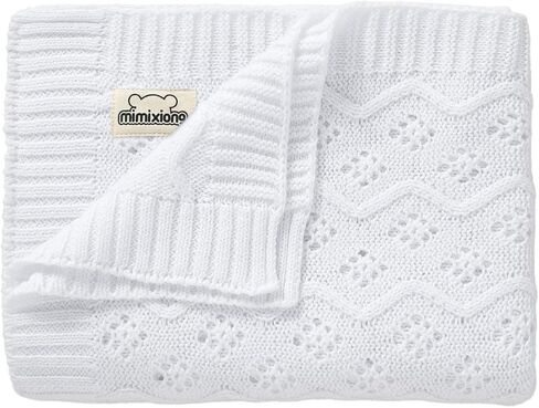 mimixiong Toddler Blankets Knitted Cellular Baby Blankets for Boys and Girls Dark Green 40x30 Inch in Saudi Arabia