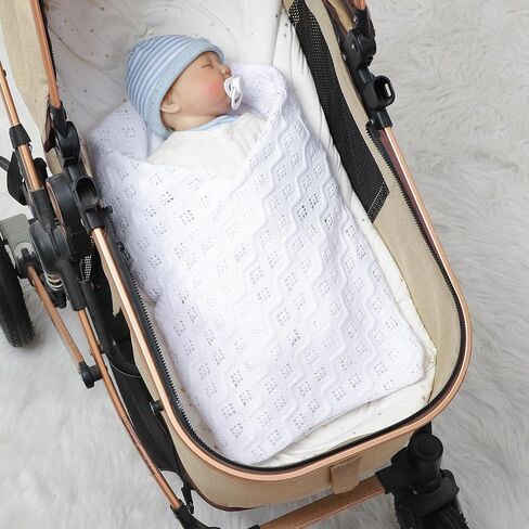 mimixiong Toddler Blankets Knitted Cellular Baby Blankets for Boys and Girls Dark Green 40x30 Inch in Saudi Arabia