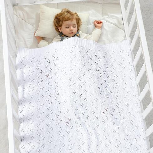 mimixiong Toddler Blankets Knitted Cellular Baby Blankets for Boys and Girls Dark Green 40x30 Inch in Saudi Arabia