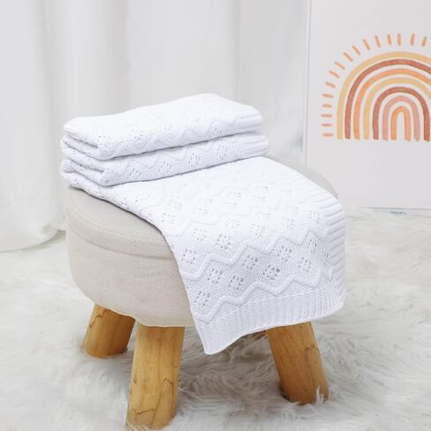 mimixiong Toddler Blankets Knitted Cellular Baby Blankets for Boys and Girls Dark Green 40x30 Inch in Saudi Arabia