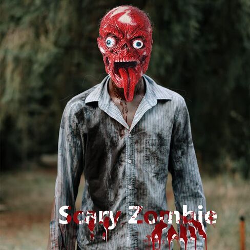 قناع رينيتشو الواقعي للزومبي للهالوين، أقنعة وجه كاملة للرأس، مقاس البالغين in Kuwait