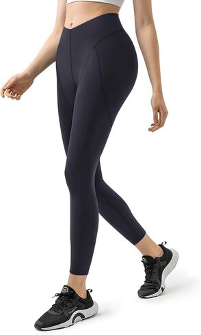 LASLULU V-High Waist Workout Leggings for Women 26" Tummy Control Buttery Soft Compression Leggings Yoga Workout Pants in Saudi Arabia