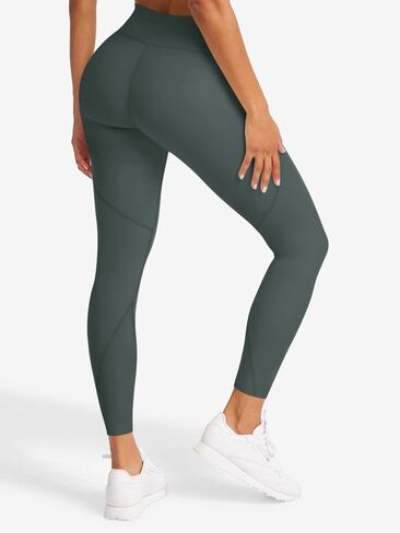 LASLULU V-High Waist Workout Leggings for Women 26" Tummy Control Buttery Soft Compression Leggings Yoga Workout Pants in Saudi Arabia