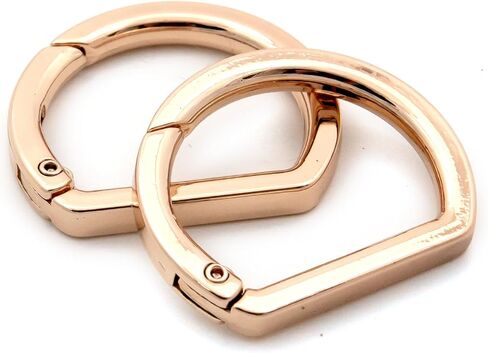 10pcs Metal Spring Key Ring,Spring Snap Hooks Clip Buckle,Flat D Ring for Purses (Gold) in Saudi Arabia