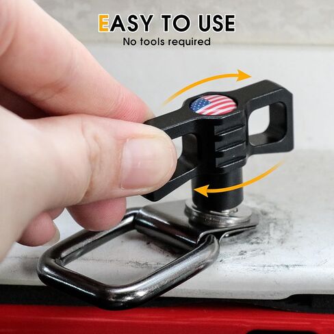 BESTAOO 6Pack Hardtop Quick Removal Bolts Thumb Screws with 6 Tie Down Anchors Compatible with Jeep Wrangler 1997-2024 TJ JK JL Gladiator JT 4XE 2021+ Ford Bronco 2 4 Door Accessories (Flag) in Saudi Arabia