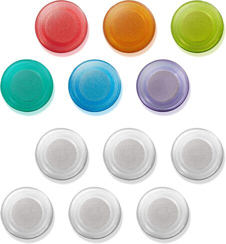 MessageStor Round Magnets for Dry Erase Board, Glass White Board, Bulletin Board, Refrigerator - Rare Earth Neodymium Magnet, Assorted (6 Pack) in Saudi Arabia