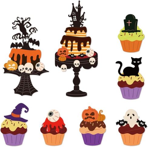 Halloween Cake Die Cuts for Card Making, Halloween Style Cutting Dies Carbon Steel Die Cuts Embossing Template Dies Stencils Scrapbooking for Halloween Craft Birthday Gift Decor Photo Album in Kuwait