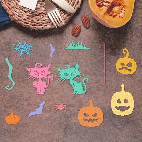 Halloween Cake Die Cuts for Card Making, Halloween Style Cutting Dies Carbon Steel Die Cuts Embossing Template Dies Stencils Scrapbooking for Halloween Craft Birthday Gift Decor Photo Album in Kuwait