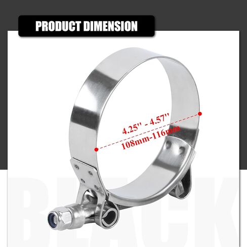 4 Pack 1.42'' - 1.73'' / 36mm-44mm T-bolt Bose Clamps, Stainless Steel Heavy Duty T-bolt Clamp, Turbo Intake Clamp in Kuwait
