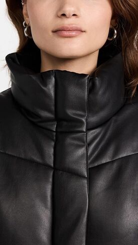 Splendid Women's Vegan Leather Long Sleeve Puffer Jacket in Saudi Arabia