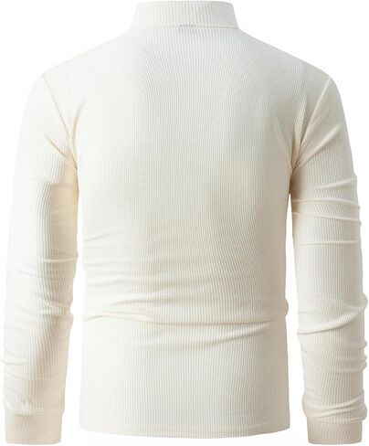 Men's Quarter Zip Polo Shirts Long Sleeve Pullover Polo Shirts Lightweight Mock Neck Casual Slim Fit Golf Polo Shirt in Saudi Arabia