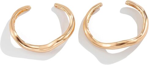 Gold Bangles for Women Chunky Gold Bracelet Cuff Bracelet Gold Bracelets for Women Non Tarnish Statement Bracelet Jewelry Gifts Popular Bracelets for Women in Saudi Arabia