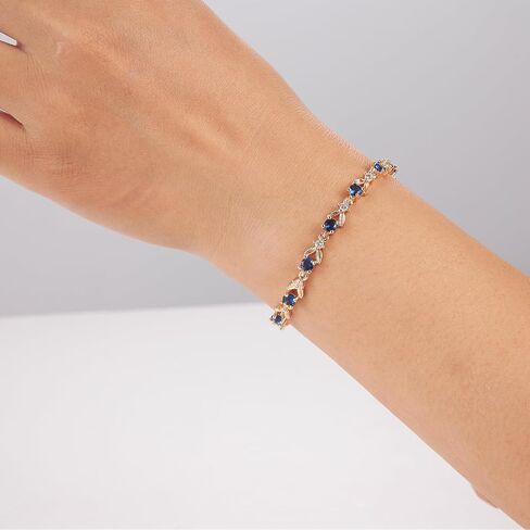 Women Tennis Bracelet, Gold Plated Tennis Bracelets for Women Charm Birthday Gold Jewelry Gifts for Women Mom 7.5" in Saudi Arabia
