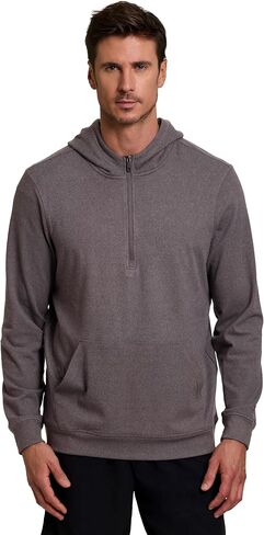 Avalanche Men's Hoodie, Lightweight Corduroy 1/4 Zip Sweatshirt for Men Partial Zip Long Sleeve Top for Hiking with Pocket in Saudi Arabia