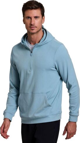 Avalanche Men's Hoodie, Lightweight Corduroy 1/4 Zip Sweatshirt for Men Partial Zip Long Sleeve Top for Hiking with Pocket in Saudi Arabia