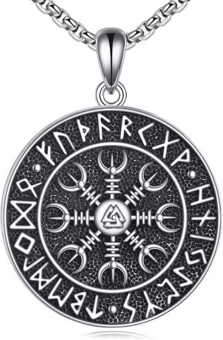 Nordic Viking Thor's Hammer Necklace 925 Sterling Silver Viking Nordic Pendant Norse Hammer Jewelry Gift for Men Women in Saudi Arabia