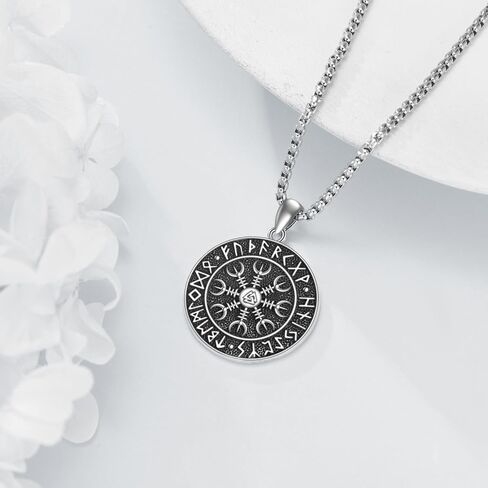Nordic Viking Thor's Hammer Necklace 925 Sterling Silver Viking Nordic Pendant Norse Hammer Jewelry Gift for Men Women in Saudi Arabia