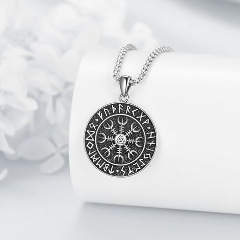 Nordic Viking Thor's Hammer Necklace 925 Sterling Silver Viking Nordic Pendant Norse Hammer Jewelry Gift for Men Women in Saudi Arabia