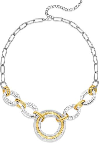 LILIE&WHITE Gold And Silver Chain Necklace For Women Rope Chain Necklace Chic Link Chunky Gold Necklace Fashion Jewelry in Saudi Arabia