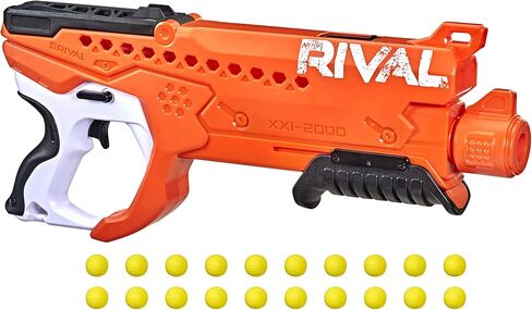 Nerf Rival Curve Shot - مسدس هيليكس XXI-2000 - جولات إطلاق نار للانحناء إلى اليسار أو اليمين أو إلى الأسفل أو إطلاق النار بشكل مستقيم - 20 طلقة منافسة in Saudi Arabia