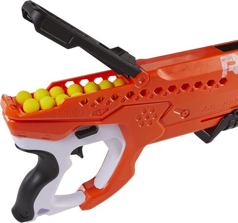 Nerf Rival Curve Shot - مسدس هيليكس XXI-2000 - جولات إطلاق نار للانحناء إلى اليسار أو اليمين أو إلى الأسفل أو إطلاق النار بشكل مستقيم - 20 طلقة منافسة in Saudi Arabia