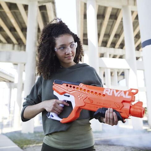 Nerf Rival Curve Shot - مسدس هيليكس XXI-2000 - جولات إطلاق نار للانحناء إلى اليسار أو اليمين أو إلى الأسفل أو إطلاق النار بشكل مستقيم - 20 طلقة منافسة in Saudi Arabia
