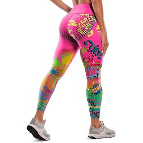 Women's High Waist Butt Lifting Leopard Leggings Fashion Print Running Fitness Workout Control Cycling Sweatpants (US, Waist Inseam, L, 37, 240-Rose Red)