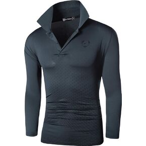 Men's Sport Polo Tee Shirt Tshirts T-Shirts Poloshirts Long Sleeve Golf Tennis Bowling LA287