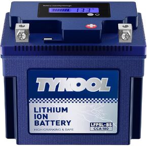 TYKOOL YTZ10S بطارية ليثيوم LiFePO4 للدراجات النارية، 12 فولت 6 أمبير، 360CCA، مدمجة في BMS، بطارية Powersports، للمركبة ATV، UTV، Jet Ski، المركبات المائية الشخصية، عربة الثلج، رباعية، ركوب جزازة العشب، جرار