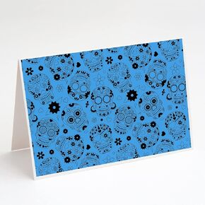 Caroline's Treasures BB5115GCA7P Day of The Dead Pink Greeting Cards and Envelopes Pack of 8 Blank Cards with Envelopes Whimsical A7 Size 5x7 Blank Note Cards