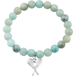 WSNANG Lacrosse Inspirational Gifts Lacrosse Charm Bracelet for Lacrosse Team Lacrosse Jewelry for Lacrosse Players Coach