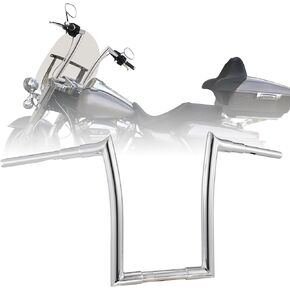 Road King Special 1.5" Fat Meathook Handlebars 12" Ape Hanger for 2017-Up Harley Touring FLTRXS, 2008-Up Softail Fat Bob, 07-17 Fat Boy, 06-17Wide, 2013 Road King CVO and 2015-later Freewheeler,Black