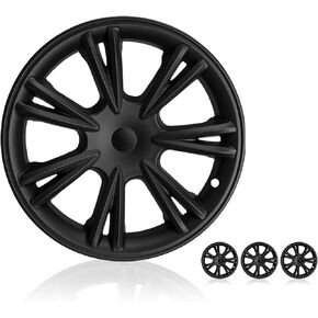Wheel Cover Hubcap 19 Inch for Tesla Model Y 2019-2024 ABS Matte Black Wheel Cover HubCaps Compatible with Tesla Model Y 19 Inch Accessories, 4 Pack (ZX) in Kuwait