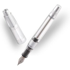Natami Vacuum Filling Fountain Pen,Titanium & Acrylic Writing Office Business,Writing Office Business Large-Capacity Pen with Gift Case