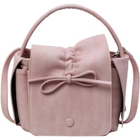 Bow Purse Top Handle Bag Small Coquette Crossbody Bags Y2k Faux Leather Multipocket Shoulder Handbag Satchel for Women