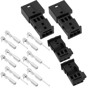 SING F LTD 2 Sets 3 Pin Car Plug, Male/Female Connector Plug for Automotive Speaker Rain Sensor Component 6905977 8377064 Compatible with BMW Plastic Metal