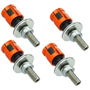 Abfer Cool License Plate Screws Car License Plate Frame Bolts Decorative Accessories 4Pcs Rust-proof Screws Bulk Kit Fit for Most Vehicle Trucks Motorcycles(Orange)
