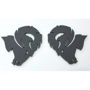 Custom Emblem for Ram 1500 2500 3500 Fender badge Hellcat Style Head,Matte Black