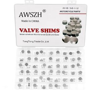 Adjustable Valve Shim Kit 9.48mm O.D. Compatible With Kawasaki VN800E Vulcan 800 Drifter 2000-2006 Yamaha FJR1300 2003-2005 Suzuki M109R2 Boulevard 2008-2009 Honda TRX450R 2004-2009 (52Pcs)