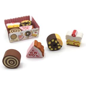 Fun Dessert Erasers, Set of 4 Cute Food-Shaped Erasers, Perfect for School, Party Favors, Gifts, Includes Cake Roll, Donut, Pie, Slice, Non-Toxic, Lightweight for Kids & Adults
