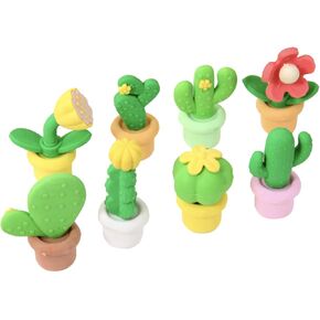 Creative Cactus Eraser-8 Different Plants Shaped Erasers- 3D Funny Eraser, Party Decorations& Favors, Kids Gift