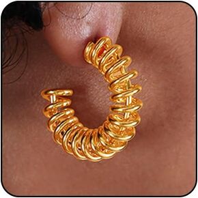 Chunky Gold Earrings for Women Trendy Silver Hoops Gold Statement Earrings Chunky Gold Hoops Big Bold Earrings Large Thick Earrings Chunky Silver Earrings Fashion Earrings