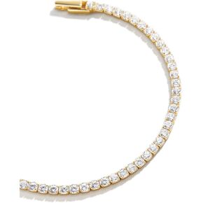 14k Gold Filled Tennis Bracelet|3mm Cubic Zirconia Classic Tennis Bracelet|Gold Link Bracelets For Women 6.15/6.75/7.15 Inch