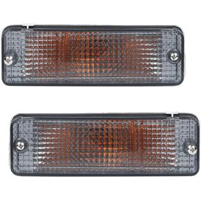 CHEDA Front Parking Turn Signal Corner Lights Compatible with 1984 1985 1986 1987 1988 1989 Toyota 4Runner/ 1984-1988 Toyota Pickup Smoky Lens