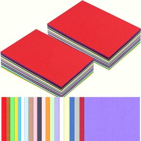 LOTMER 100 Sheet 250gsm/92lb Colored Cardstock Paper, Double Printed Color Card Paper 20 Colors Cardstock Paper for DIY Art Greeting Card Making (5x7 IN)