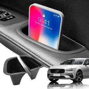 for VOLVO S90 2017-2022 Front Door Storage Organizer Door Side Handle Storage BoxTray Phone Container Door Pocket Insert Tray Door Armrest Organizer Container for VOLVO S90 Accessories (2 Pack)