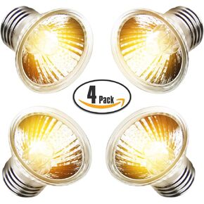 Reptile Heat Lamp, Dual-Head UVA/B Reptile Light with 3/6/12H Cycle Timer, Basking Light for Reptile Turtle Bearded Dragon Lizards Snake, E26/27 Base with 4 Bulbs (2PCS 50W and 2PCS 75W)